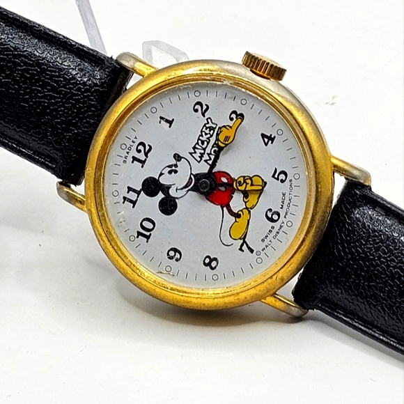 Bradley Mickey Mouse Registered Edition C 31719 Wristwatch Original Case Running - Picture 2 of 9